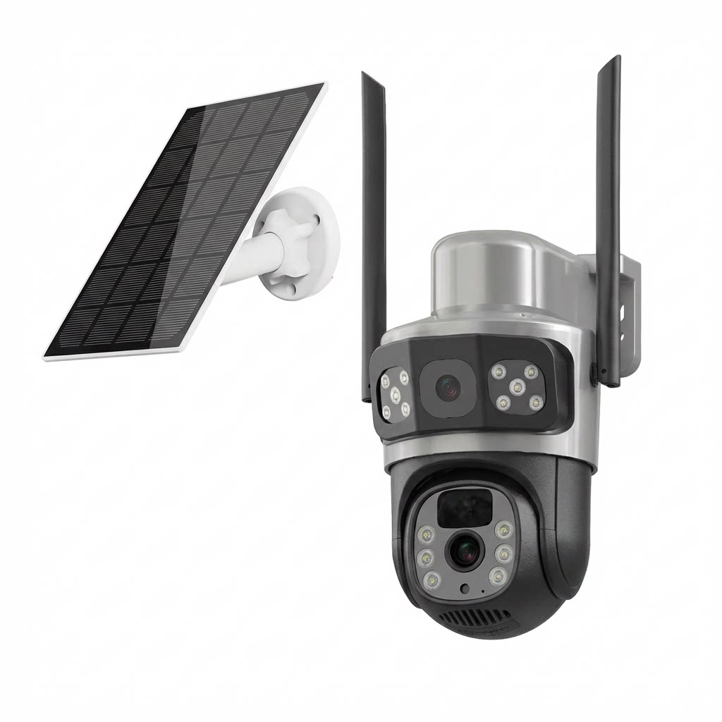 SolaGuard Camera Ngoài Trời Năng Lượng Mặt Trời Ống Kính Kép (SG-D42G-10F66-V17)